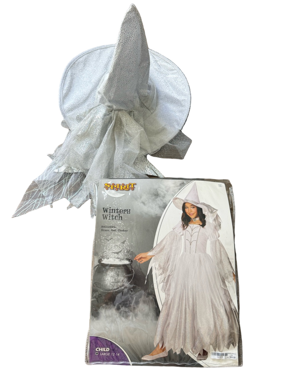 Spirit Halloween Kids Wintery Witch Costume Girls Halloween Size L 12-14 - Picture 2 of 14